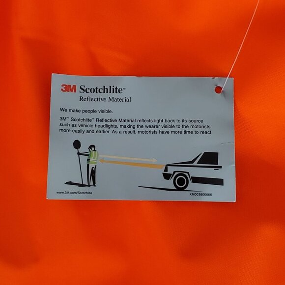 High-Visibility Reflective Work Pants Large 3M Scotchlite Orange/Black Safety - Picture 5 of 11